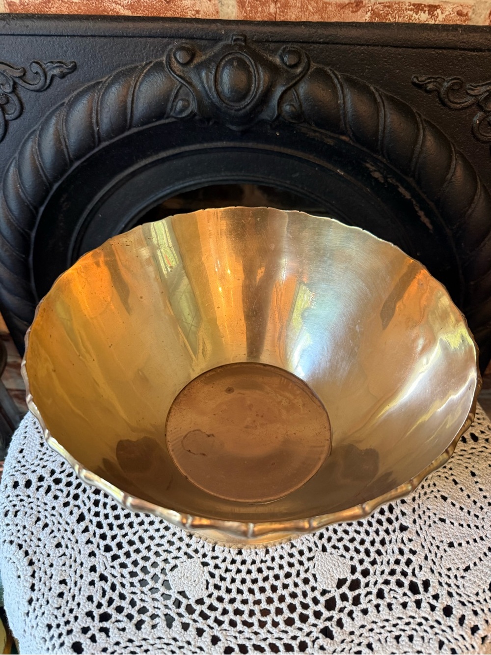 Vintage Brass Decorative Bowl - Bamboo Design Elegant Centerpiece or Accent - Picture 9 of 10